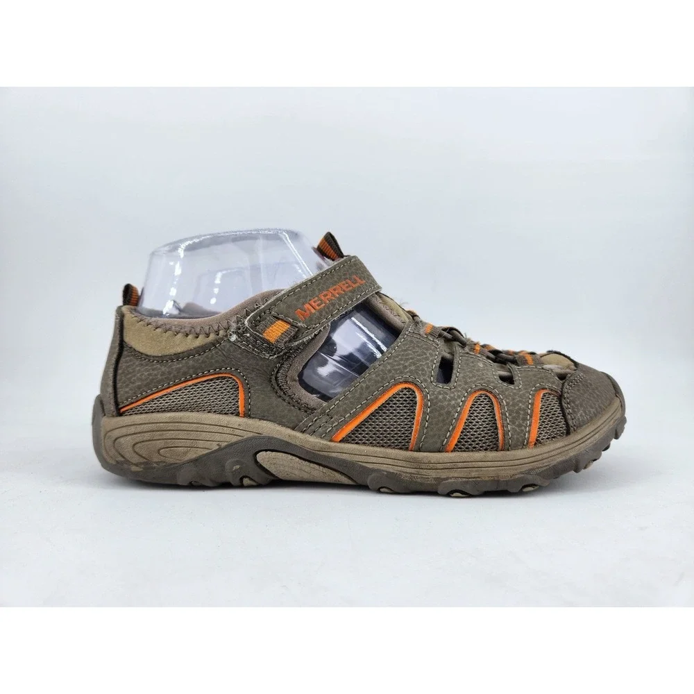 Merrell ML-Hydro H2O San Boys Size 4M Brown Orange Leather Water Shoes‎ MK261856